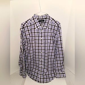 Roundtree and Yorke Mens XL Plaid Long Sleeve Button-up